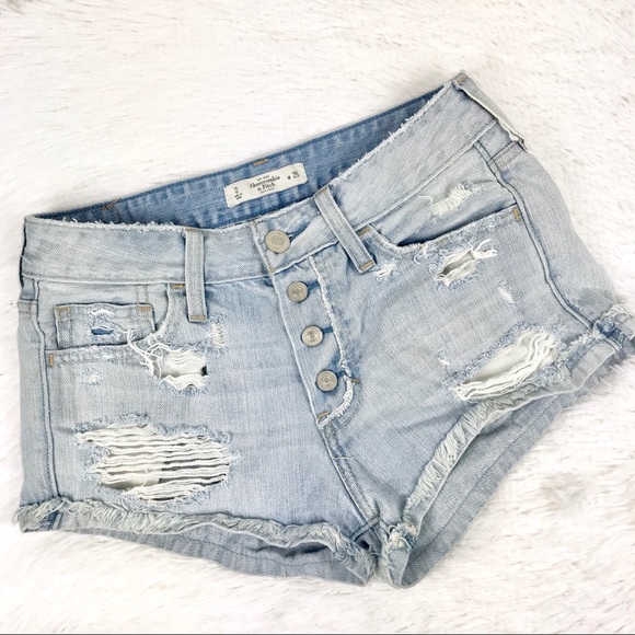Abercrombie & Fitch Pants - Abercrombie & Fitch Distressed Button Fly Shorts
